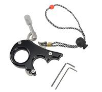 AMONIDA Aiuto per Il Rilascio del Grilletto del Pollice per Tiro con L' con Impugnatura Ergonomica per la Caccia e Il Tiro All'aperto Design a 3 in Lega di Alluminio (Black)