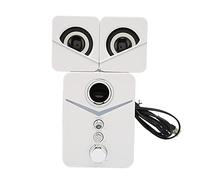 AMONIDA Altoparlante per Computer Bluetooth, Mini Altoparlante da Tavolo a 2.1 con Suono Scioccante per Eventi, Portata Wireless di 10 M, 3 unità (WHITE)
