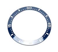 AMONIDA Anello della Lunetta dell'orologio, Parti di Ricambio Elegante Inserto della Lunetta in Ceramica per Orologiaio per la Casa (Punto con cifre bianche su base blu)