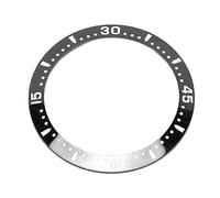 AMONIDA Anello della Lunetta dell'orologio, Parti di Ricambio Elegante Inserto della Lunetta in Ceramica per Orologiaio per la Casa (Punto con cifre bianche con base nera)