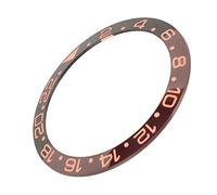 AMONIDA Anello Inserto per Castone per Orologio, Inserto per Castone in Ceramica per Orologio Protettivo Resistente all'abrasione Portatile di Ricambio Nero Rosa Rosso per Negozio (38 mm)