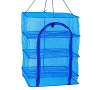 AMONIDA Asciugatrice Pensile Pieghevole in Rete per Asciugare il Pesce, Comodo Design a Doppia Testa, Impermeabile e Protezione Solare, Uso Esterno Ed Interno (Tre strati 50 * 50 * 66 (invia fibbia))
