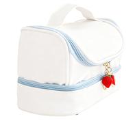 AMONIDA Astuccio per Penne, per Penne di Grande capacità a 2 Strati in PU, Astuccio a Forma di Fragola con Doppia Cerniera con Funzione Organizer Scolastico, Ideale per Studenti delle Scuole Medie