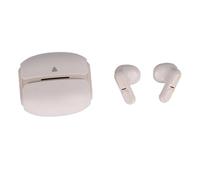AMONIDA Auricolari Bluetooth Auricolari Wireless a Bassa Latenza con Suono Premium per Amanti del Gioco e della Musica con Custodia (bianco panna)