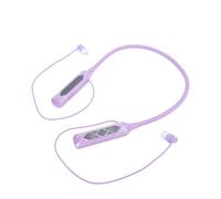 AMONIDA Auricolari Bluetooth con Archetto da Collo con Riduzione del Rumore, qualità del Suono Premium e Display Digitale per attività Sportive, da Indossare Comodamente (Viola)