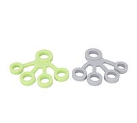 AMONIDA Barella per Dita Rinforzo per Dita in Silicone 2 Pezzi per Allenamento di Riabilitazione delle a Casa, in Ufficio, in Palestra, Verde Chiaro Grigio Chiaro 6,6 Libbre