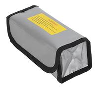 AMONIDA Borsa per Batterie LiPo Ignifuga per Ricarica e Protezione Sicure - Fibra Ignifuga Grigia 19,4x7x7,8 Cm - Ideale per Droni Modello RC