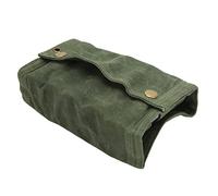 AMONIDA Borsa per Bottiglie di Spezie Borsa per Condimenti Portatile Pieghevole per Campeggio, Picnic, Escursionismo con 9 Barattoli in Tela Resistente (GREEN)