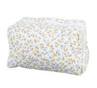 AMONIDA Borsa per Trucchi Trapuntata Custodia per Cosmetici Floreale Elegante Organizer da Viaggio per Donna Design Leggero e Resistente (BLUE)
