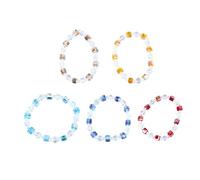 AMONIDA Braccialetti con Perline di Perline di, Set di Braccialetti Leggeri, Bracciale con Che Non Sbiadiscono con Design Antistress, Ideale per Donne, Yoga e Regali