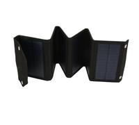 AMONIDA Caricatore a Pannello Solare Portatile da 28 W con Design Impermeabile per attività di Campeggio Ed Escursionismo, Realizzato in Resistente Tessuto Oxford con Uscita USB (BLACK)