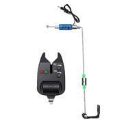 AMONIDA Carp Fishing Bite Alarm Set, Peso Regolabile Design | a doppio segnale, robusta lega ABS, morsetto universale, supporto multi-asta