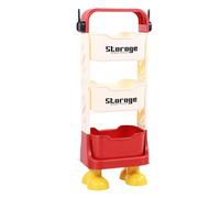 AMONIDA Carrello Portaoggetti Multiuso, Organizer a più Livelli con 4 Ruote Girevoli e Design del Piedino, per, Bagno, Camera da Letto, Garage (3 livelli)