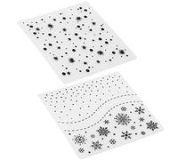 AMONIDA Cartelle per Goffratura in Plastica da 2 Pezzi per Creazione di Biglietti Fai da Te e Scrapbooking, Strumento Durevole per Creazioni con la Carta, Crea Splendidi Disegni in Rilievo,