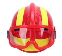 AMONIDA Casco da Soccorso con Luce per Emergenza Terremoto Ricerca Incendio PC Regolabile per Cantieri Edili e Minatori (rosso)