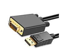 AMONIDA Cavo DisplayPort a VGA Cavo Adattatore DP a VGA 1,8 M Nucleo in Rame Privo di Ossigeno Trasmissione Stabile del Segnale con Guaina in PVC, Ideale per Monitor e Proiettori