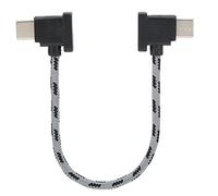 AMONIDA Cavo in Nylon Tipo C Ad Angolo Retto da 15 Cm, Cavo di Ricarica per Trasferimento Rapido Dati, di Sincronizzazione Dati Ideale per Air 2 Mini 2 Pocket e Telefoni Cellulari Tablet