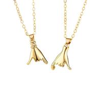 AMONIDA Collana Romantica con Giuramento Sul Mignolo per Coppia, Espressione D'amore Eterno per San, Regalo Significativo per il Tuo Partner (#1)