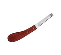 AMONIDA Coltello a Zoccolo di Cavallo, Pratico Coltello a Zoccolo da Maniscalco Manico in Legno per Mano Sinistra a Un Taglio