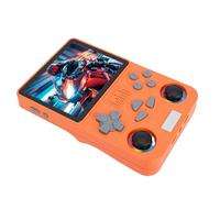 AMONIDA Console di Gioco Portatile retrò R36MAX, Console di Gioco Integrata da 4 Pollici e 128 GB, Portatile Open Source con Batteria da 3000 MAh, Ideale per Giochi retrò (ORANGE)