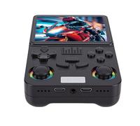 AMONIDA Console di Gioco Portatile retrò R36MAX, Console di Gioco Integrata da 4 Pollici e 128 GB, Portatile Open Source con Batteria da 3000 MAh, Ideale per Giochi retrò (BLACK)