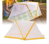 AMONIDA Copertura per Piante con Acceleratore per da Giardino, Robusta Copertura per Letto Rialzata Pieghevole Resistente alle Intemperie in PVC con Picchetti da Terra, per Piante in