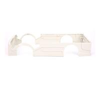AMONIDA Copertura Perimetrale Grande RC Wide Body con Kit Luce LED per Camion WPL D12, Installazione Semplice, Plastica Bianca, 4 Pezzi (GREEN)