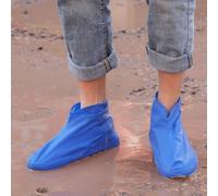 AMONIDA Copriscarpe Impermeabili, Antiscivolo Durevoli per Esterno (BLUE) | Materiale in lattice addensato, design portatile, vestibilità comoda, adatto per i viaggi, leggero
