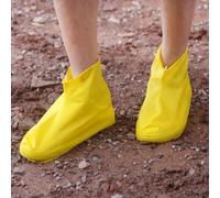 AMONIDA Copriscarpe Impermeabili, Antiscivolo Durevoli per Esterno (YELLOW) | Materiale in lattice addensato, design portatile, vestibilità comoda, adatto per i viaggi, leggero
