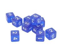 AMONIDA Cubi di Dadi Colorati Trasparenti da 30 Pezzi, Robusti Dadi da Gioco a 6 Facce per Giochi da Tavolo e attività Matematiche, Compatti e Portatili, 15,5 Mm (BLUE)