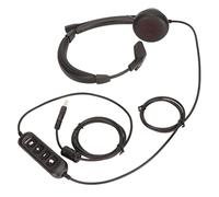 AMONIDA Cuffie per Call Center con Cancellazione Attiva del Rumore, Microfono Singolo Leggero per Ufficio Domestico, USB,