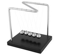 AMONIDA Culla di Newton, Giocattolo da Scrivania con Base in Legno e Palla di Equilibrio con 5 Palline Solide per l'educazione Alle Scienze Fisiche, Puzzle di Psicologia e Decorazioni per la Casa