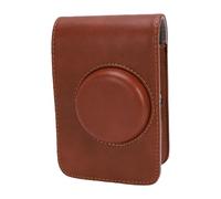 AMONIDA Custodia per Fotocamera in Pelle PU per Mini Custodia Resistente e Morbida con Cinturino Versatile per gli Spostamenti (BROWN)