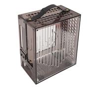 AMONIDA Custodia per PC ITX in Miniatura Custodia per Computer Desktop Portatile in Acrilico Trasparente Fai-da-te per L'intrattenimento Domestico di Piccole Dimensioni 23x20,5x12 Cm (BLACK)