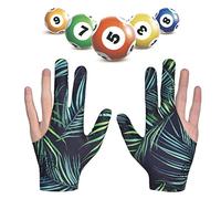 AMONIDA da Biliardo, da Stecca da Biliardo Traspiranti a 3, in Tessuto in Nuova Fibra Ad Alta elasticità con Design per la Mano Sinistra, Ideali per l'allenamento in Piscina per Adolescenti e (#1)