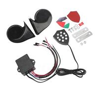 AMONIDA di Clacson Elettronico 12V Suono Potente Telecomando Sirena di Emergenza per Auto Corno Universale Adatto per Camion Berlina SUV ABS Metallo