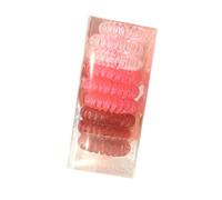 AMONIDA Elastici per Capelli a Spirale Alta elasticità Legami a Spirale Alla Moda per Lavoro e Feste 1 unità (Rosso sfumato)