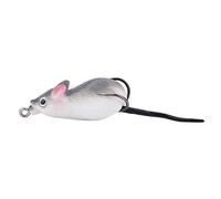 AMONIDA Esca Artificiale per Topi Esca Morbida per la Pesca con Doppi Ganci per la Pesca D'acqua Dolce, Gel di Silice Resistente, 5 Cm, 1 Pezzo (grigio chiaro)