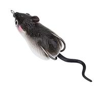 AMONIDA Esca Artificiale per Topi Esca Morbida per la Pesca con Doppi Ganci per la Pesca D'acqua Dolce, Gel di Silice Resistente, 5 Cm, 1 Pezzo (Grigio scuro)