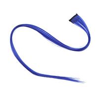 AMONIDA Estensioni dei Capelli Colorati per uno Styling Facile con Riflessi Clip-in per Ragazze Party Cosplay Parrucchino Sintetico Lungo 55 Cm (blu scuro)