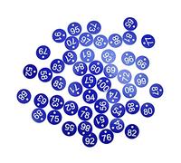 AMONIDA Etichette Numerate per L'identificazione del Bestiame 50 Pezzi in ABS Resistente, Colori Vivaci per L'apicoltura e la Zootecnia (BLUE)