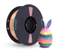 AMONIDA Filamento PLA, 1,75 Mm 1 Kg 2,2 Libbre Filamento per Stampante 3D con Transizione Multicolore Sfumato, per Stampanti 3D Giocattoli Decorazioni Artigianato (Colore caramella setoso)