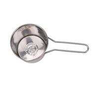 AMONIDA Friggitrice in Acciaio Inossidabile Mini Resistente Friggitrice a Risparmio di Olio per Uso Domestico 4,7x5,1x5,5 Pollici (Set da 2 pezzi)