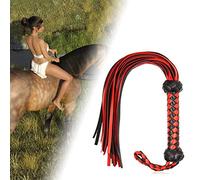 AMONIDA Frustino da Equitazione, Frusta da Gioco in Finta Pelle, Frusta da Addestramento per con Comoda Impugnatura, Ideale per l'Addestramento Equestre, 23,4x6,5 Pollici (#2)