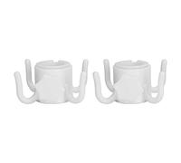 AMONIDA Gancio per Appendere Ombrellone da Spiaggia in Plastica, Durevole, a 4 Punte, per Asciugamano, Cappello, Occhiali da Sole, Confezione da 2 (WHITE)