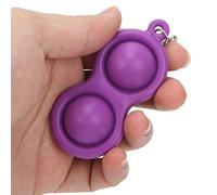 AMONIDA Giocattolo Manuale Antistress Portachiavi, Bolla di Silicone Colorata Push Fidget per Studenti e Impiegati, 3,2x1,5 Pollici, 1 unità (PURPLE)