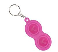 AMONIDA Giocattolo Manuale Antistress Portachiavi, Bolla di Silicone Colorata Push Fidget per Studenti e Impiegati, 3,2x1,5 Pollici, 1 unità (PINK)