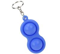 AMONIDA Giocattolo Manuale Antistress Portachiavi, Bolla di Silicone Colorata Push Fidget per Studenti e Impiegati, 3,2x1,5 Pollici, 1 unità (BLUE)
