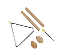 AMONIDA Giocattolo per Strumenti a Percussione Triangolare Musicale per Bambini in età Prescolare Esperienza di Apprendimento Ritmico Sicuro Ed Ecologico in Legno e Ferro