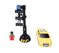 AMONIDA Giocattolo Semaforico Modello Educativo Interattivo Piccolo Semaforo per Bambini Gioco e Apprendimento Plastica 1 Set (Set di luci del Segnale Stradale)